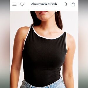 Abercrombie & Fitch Cotton-Blend Seamless Fabric Boatneck Top - NEW WITH TAGS